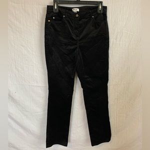 PER SE Skinny Black Velvet Pants Size 4